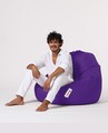 Fotoliu puf, Bean Bag, Ferndale Premium XXL, 115 x 130 cm, poliester impermeabil, mov