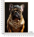 Tablou decorativ Bully C, Mauro Ferretti, 62x82 cm, metal/lemn de brad/canvas, multicolor