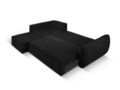 Coltar extensibil stanga 4 locuri, Kaelle, Micadoni Home, BL, 252x165x87 cm, poliester chenille, negru