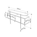 Consola, Homitis, Hanley, 150x86.2x38 cm, Alb / Bendir