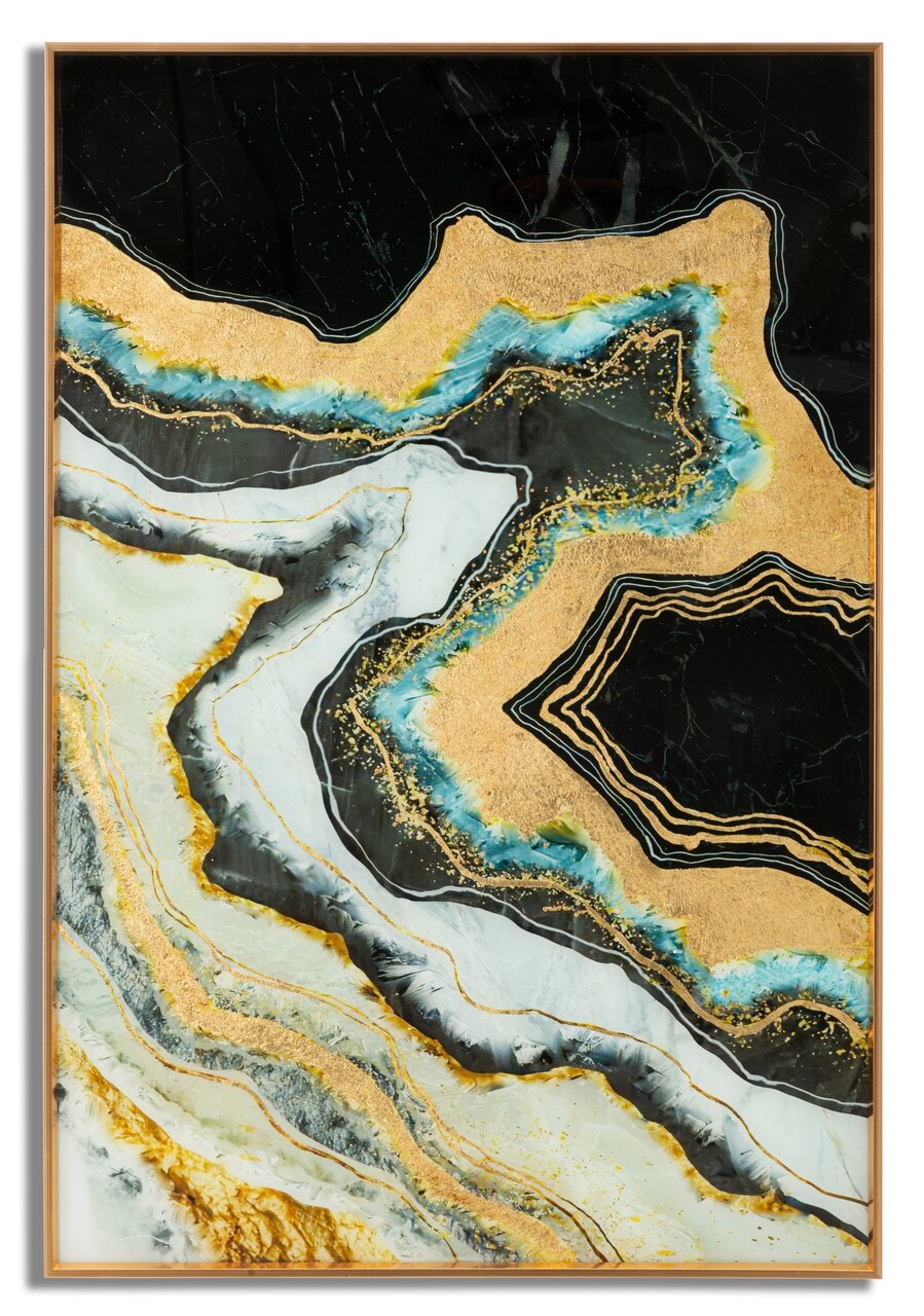 Tablou decorativ Darky, Mauro Ferretti, 60x90 cm, sticla, multicolor