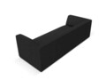 Canapea 3 locuri, Ruby, Micadoni Home, BL, 232x93x69 cm, poliester, negru