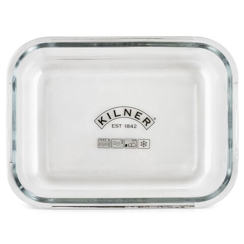 Caserola cu capac, Kilner, Fresh, 0.85 L, 24 x 19 cm, sticla, transparent