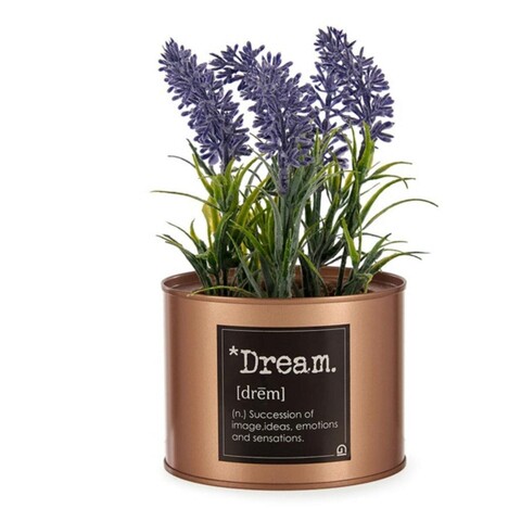 Planta decorativa Dream Lavender, 10x10x18 cm, metal/plastic, bronz