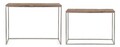 Set 2 console Rafter, Bizzotto, 110 x 35 x 83 cm, otel/lemn reciclat