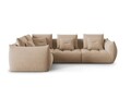 Coltar modular stanga 3 locuri, Bloom-184, Micadoni Home, 316x216x95 cm, catifea, bej sand