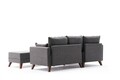 Coltar extensibil pe stanga Bella Mini, Balcab Home, 205x81x85 cm, lemn, antracit