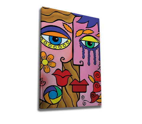 Tablou decorativ, WY211 (70 x 100), 50% bumbac / 50% poliester, Canvas imprimat, Multicolor