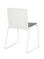 Scaun Giulia, Bizzotto, 43.5x50x79 cm, plastic/poliester/otel, alb