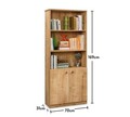 Corp biblioteca, Çilek, Mocha Bookcase, 70x169x31 cm, Multicolor