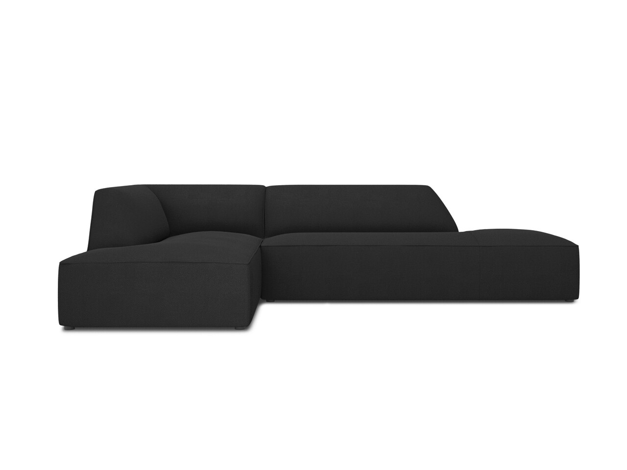 Coltar stanga 4 locuri, Ruby, Micadoni Home, BL, fara cotiera, 273x180x69 cm, poliester, negru