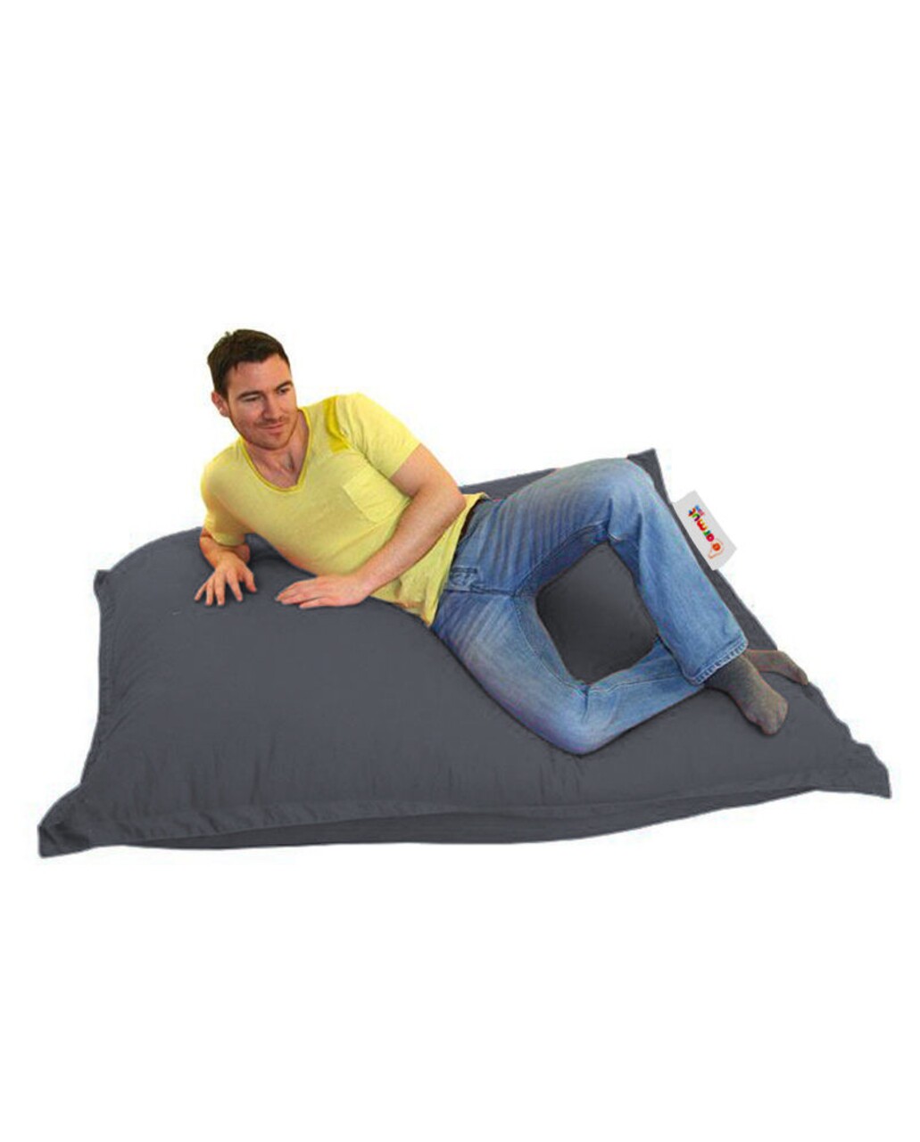 Fotoliu puf, Bean Bag, Ferndale, 100 x 100 cm, poliester impermeabil, gri fumuriu - 2 | YEO