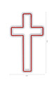 Decoratiune luminoasa LED, Cross Sign, Benzi flexibile de neon, DC 12 V, Rosu