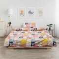 Lenjerie de pat pentru o persoana Animals, Heinner Home, 150x200 cm, bumbac, multicolor