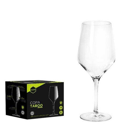 Set 6 pahare vin Taboo, Alar, 440 ml, sticla, transparent