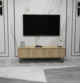 Comoda TV, Kalune Design, Kordon 140, 140x50x40 cm, Pâslă / Negru 