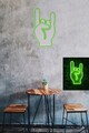 Decoratiune luminoasa LED, Rock N Roll Sign,  Benzi flexibile de neon, DC 12 V, Verde