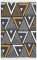 Covor Kilim cu 2 fete, Arya 18 Yellow/Grey, Baketo, 100% bumbac reciclat, 80x300 cm