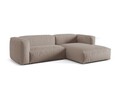 Coltar modular dreapta 2 locuri, Martina-169, Micadoni Home, 283x176x75 cm, tesatura structurata catifelata, bej inchis