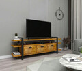 Comoda TV, Woodface, Lucca, 148x47x29.5 cm, Lemn, Stejar