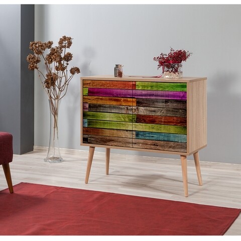 Comoda Mikro 726, Vella, 90x45x86 cm, multicolor