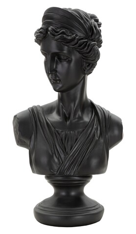 Decoratiune, Mauro Ferretti, Roman Woman, 22 x 16 x 41 cm, polirasina, negru