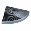 Scurgator de colt pentru vase Grey, Wenko, 9 x 35 x 50 cm, polipropilena, gri