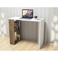 Birou Nano, Maison in Design, 90 x 40 x 75 cm, PAL, alb/walnut