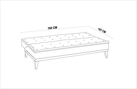 Canapea extensibila cu 3 locuri, Unique Design, 867UNQ1333, Lemn de carpen, Antracit