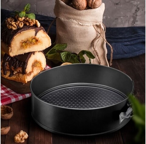 Forma tort cu acoperire Ilag Non-Stick Lukrecja, Ambition, 20 cm, otel carbon, negru