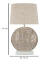 Lampa de masa Eclips, Mauro Ferretti, 1x E27, 40W, 38x68 cm, polirasina/fier/textil, auriu/alb