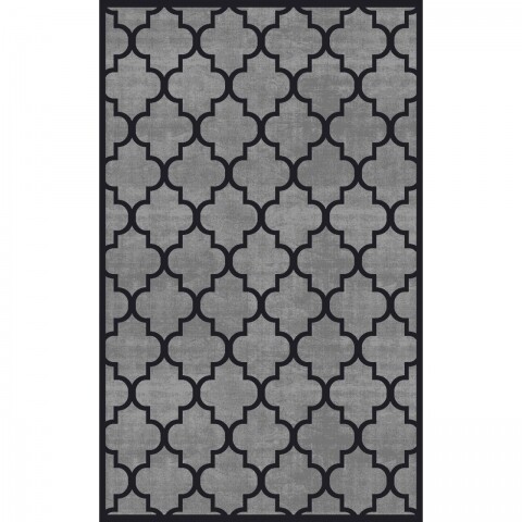 Covor rezistent CM 04 - Grey, Black , 80x300 cm