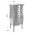 Comoda cu 5 sertare Cagliari Silver, Versa, 48x36x100 cm, lemn de brad