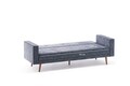 Canapea extensibila Dublin, Balcab Home, 3 locuri, 214x75x90 cm, lemn, albastru