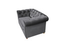 Fotoliu Oxford Chesterfield, 93x116x75 cm, Antracit