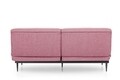 Canapea extensibila Anton Sofabed, Futon, 3 locuri, 190x130 cm, metal, rosu grizzled