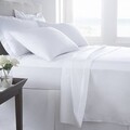 Lenjerie de pat pentru o persoana, Boutique Percale, 3 piese, amestec bumbac, TC 200, 130 g/mp, alb