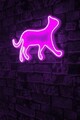 Decoratiune luminoasa LED, Kitty the Cat,  Benzi flexibile de neon, DC 12 V, Roz