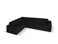 Coltar stanga 6 locuri, Kendal, Micadoni Home, BL, 332x231x79 cm, catifea, negru