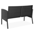 Set mobilier pentru gradina/terasa, 4 piese, Laredo, otel, negru/gri