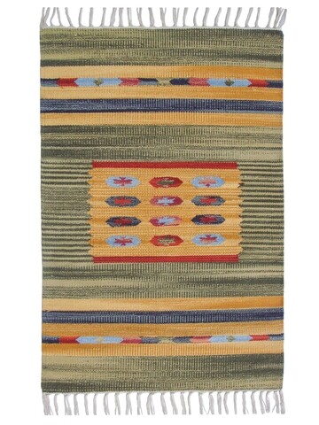 Covor Kilim, Country 236, Baketo, 100% bumbac, lucrat manual, 60x90 cm