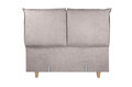 Pat matrimonial, Stockholm, Pillows E, 140x200 cm, saltea tip Pocket, topper memory, Taupe