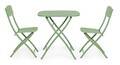 Set mobilier de gradina 3 piese Yvonne, Bizzotto, otel, finisaj mat, verde sage