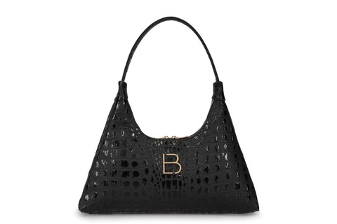 Geanta, Lucky Bees, 505 Croco Black, piele ecologica, negru