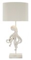 Lampa de masa Octopus, Mauro Ferretti, 1x E27, 40W, 30.5x64.5 cm, polirasina/fier/textil, alb