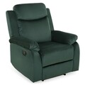 Fotoliu cu recliner manual, Louis XL, L.87 l.95 H.102, stofa, verde inchis