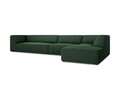 Coltar dreapta 5 locuri, Ruby, Micadoni Home, BL, 366x180x69 cm, poliester, verde