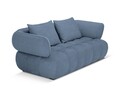 Canapea 2 locuri, Reese-192, Micadoni Home, 200x100x84 cm, catifea structurata, albastru jeans