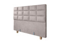 Pat matrimonial, Stockholm, Cubic E, 180x200 cm, saltea tip Pocket, topper memory, Taupe