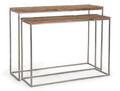 Set 2 console Rafter, Bizzotto, 110 x 35 x 83 cm, otel/lemn reciclat